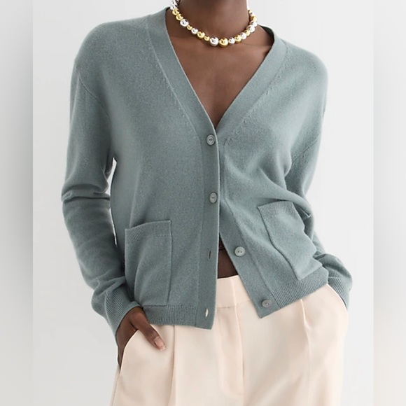J. Crew Sweaters - NWT J Crew Cashmere patch-pocket cardigan sweater size M